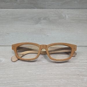Alias Brown Women Glasses with Elegant Wooden Sell Frame A1637